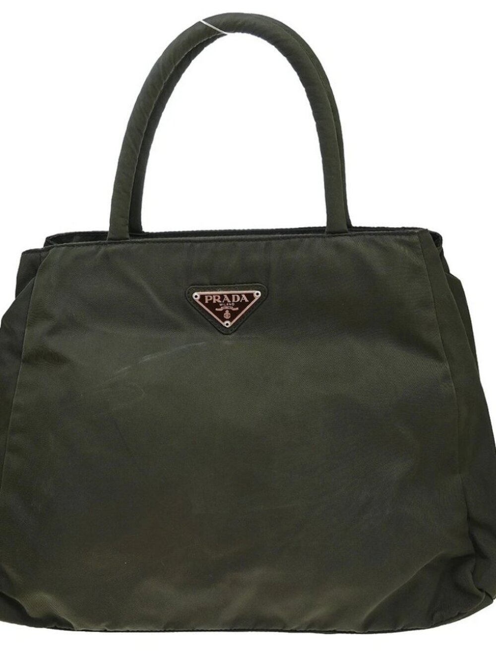 Prada Khaki Nylon Tote Handbag